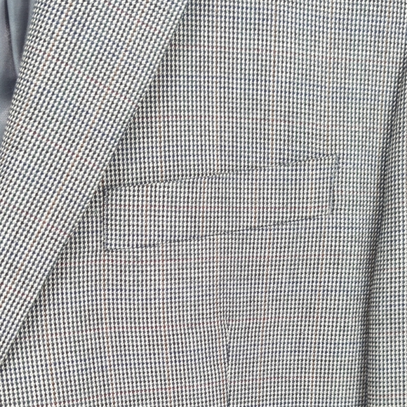 19925 Men's Lauren Ralph Lauren Houndstooth Blazer Gray size 42L preppy Business - Picture 7 of 10